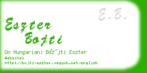 eszter bojti business card